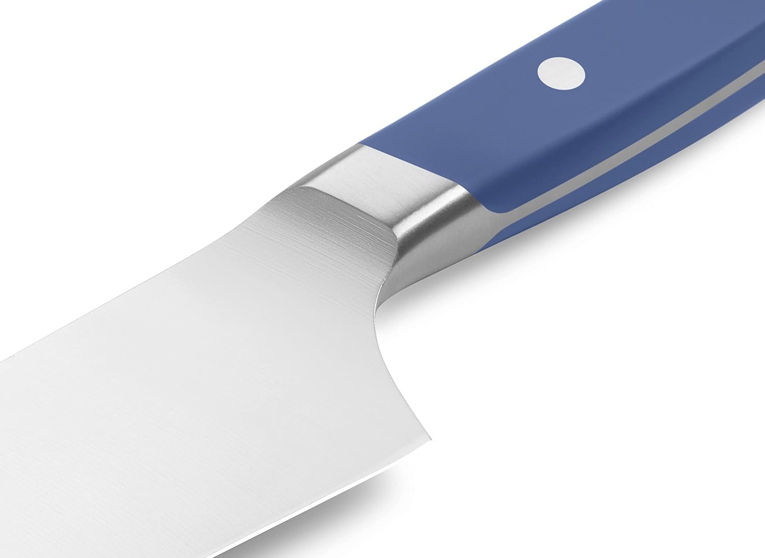 Misen knife offers comfortable grip even when hands are wet for safer chopping.