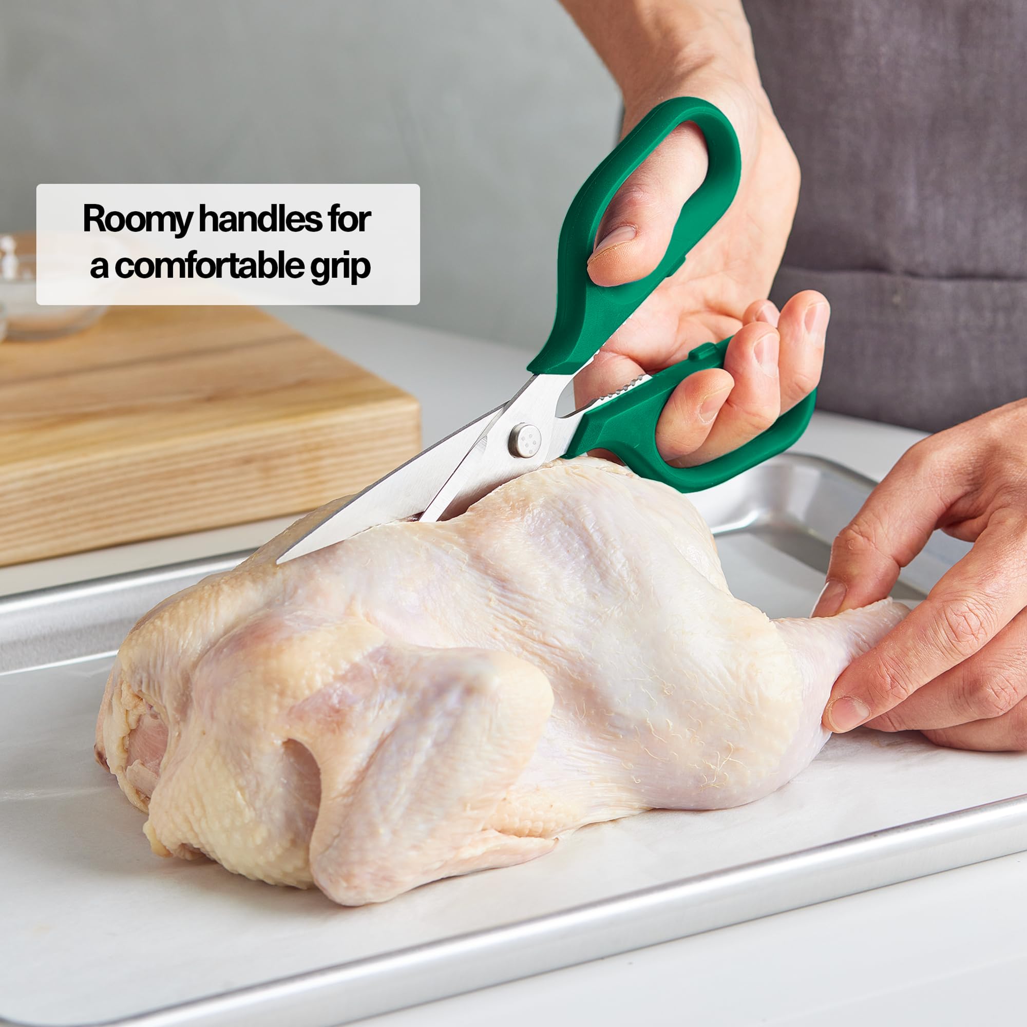 Misen ambidextrous handle design for comfortable use by both hands