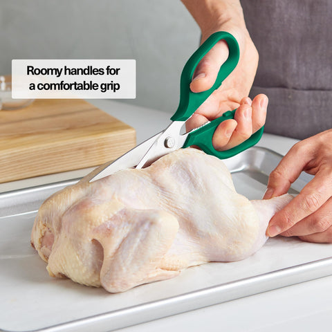 Misen ambidextrous handle design for comfortable use by both hands