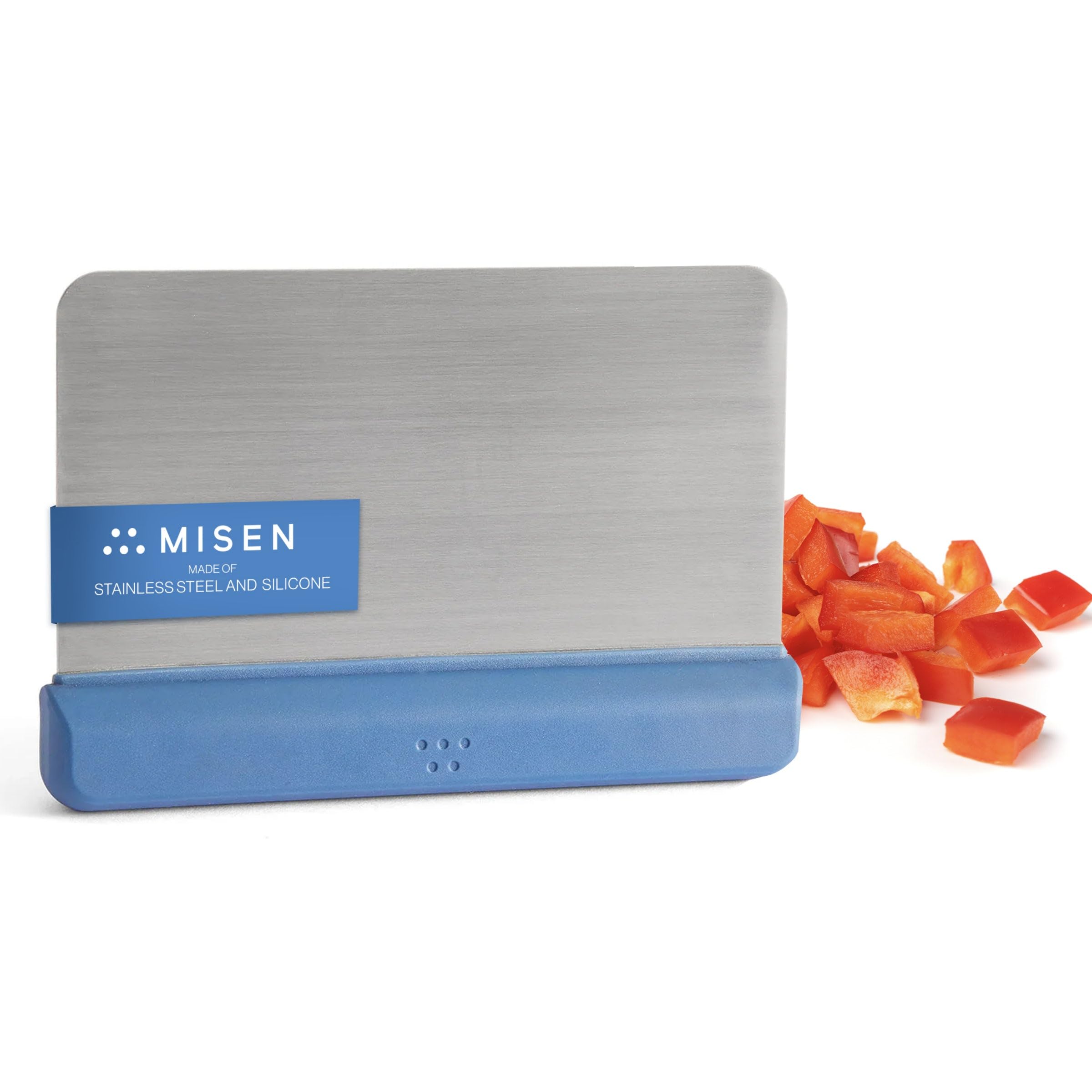 Misen bench scraper with stainless blade for durable kitchen prep