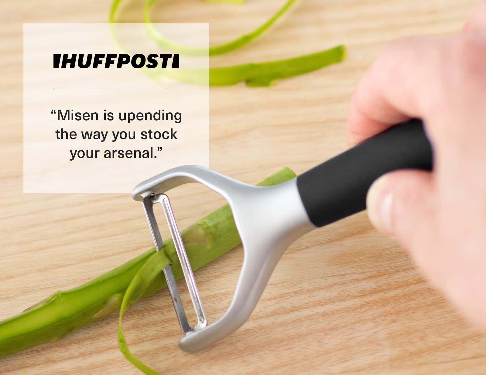 Misen kitchen peeler easy to clean after prep.
