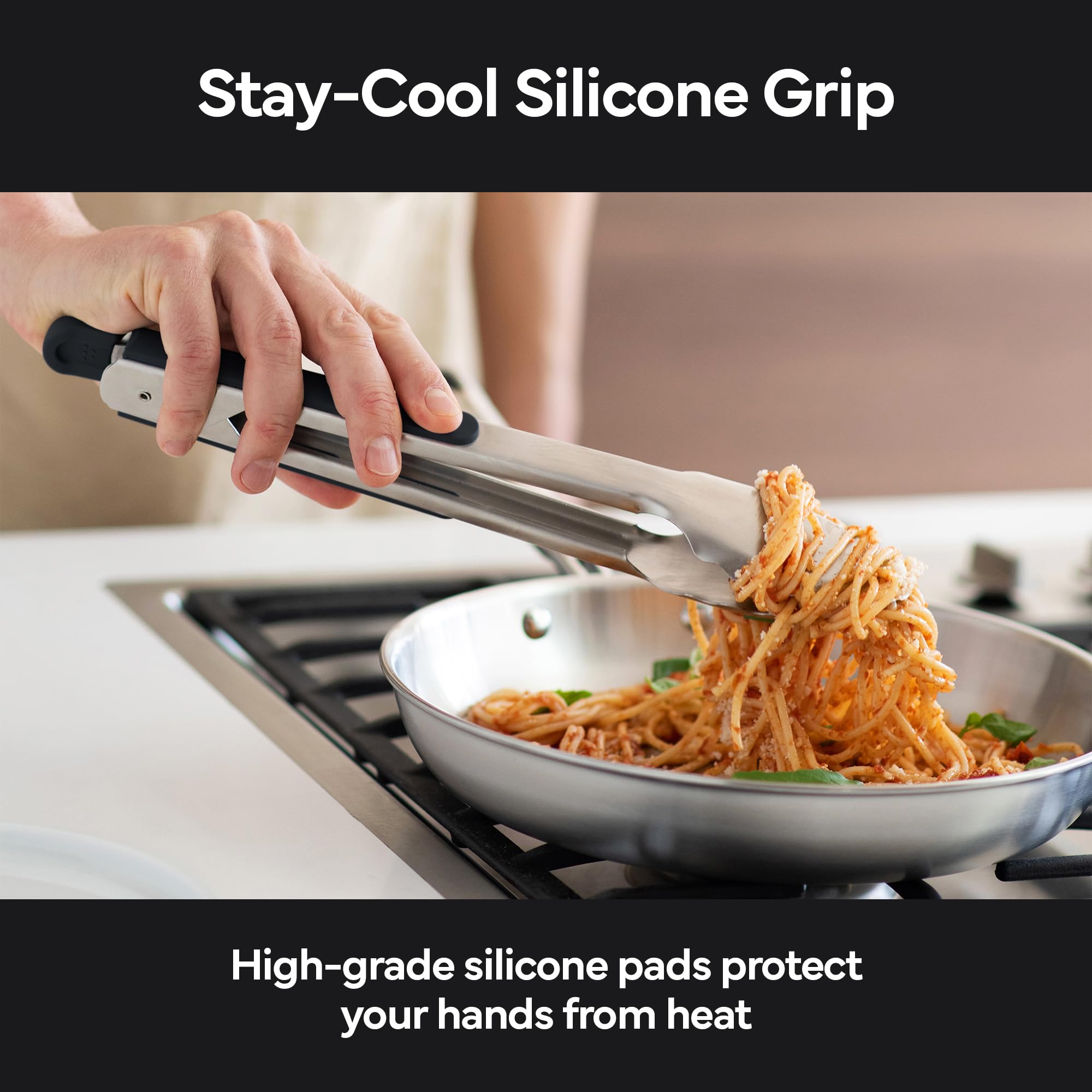 Misen heat-resistant tongs stay strong under high temperatures.