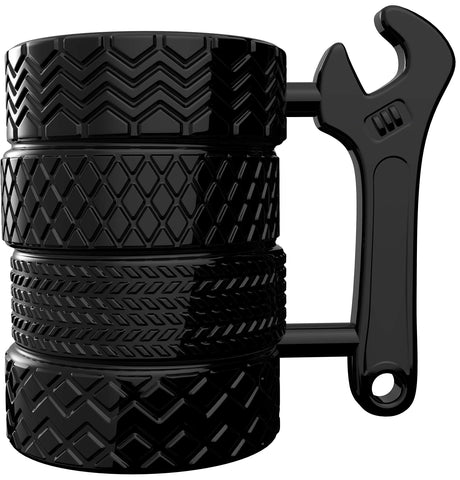 MISHOWNET tire-mug-stack design, ideal for car enthusiasts enjoying coffee on the go