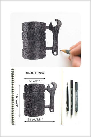 MISHOWNET wrench-handle mug adds a clever grip for easy lifting