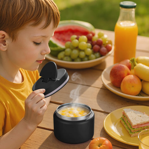 Misonea vacuum insulated jar helps keep soups hot or cold on commutes.