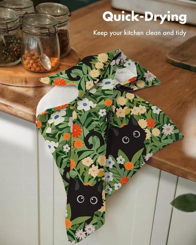Miss Adola kitchen towels hanging loop, easy drying and storage