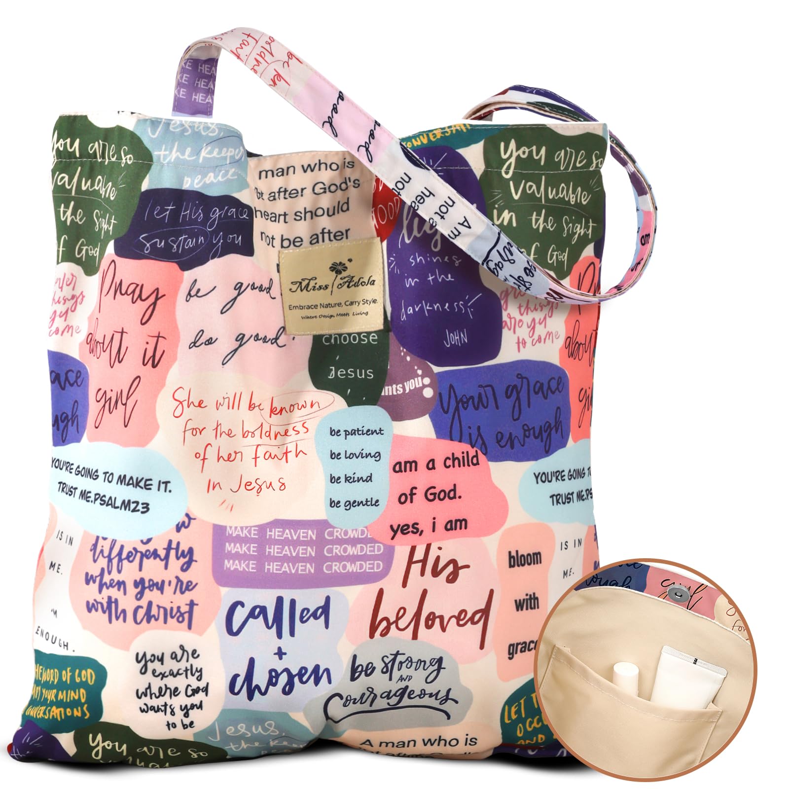 Miss Adola tote bag for women, stylish shoulder carry for daily shopping.