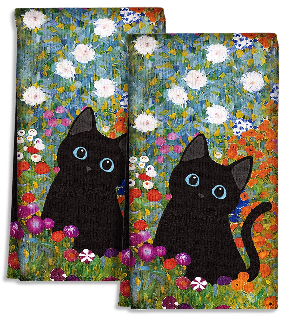 Miss Adola cute kitchen towels with a flower print for chic decor and quick drying.