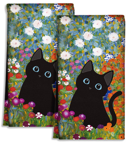 Miss Adola cute kitchen towels with a flower print for chic decor and quick drying.