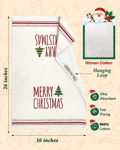 Miss Adola festive kitchen towel enhances decor and doubles as a gift-ready item.