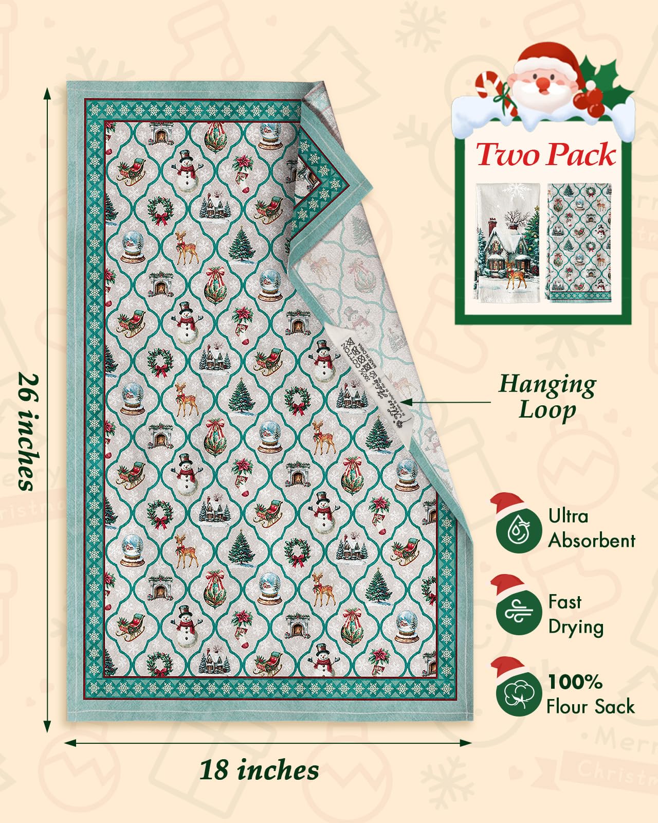Miss Adola flour sack towels providing high absorbency and quick drying for busy kitchens