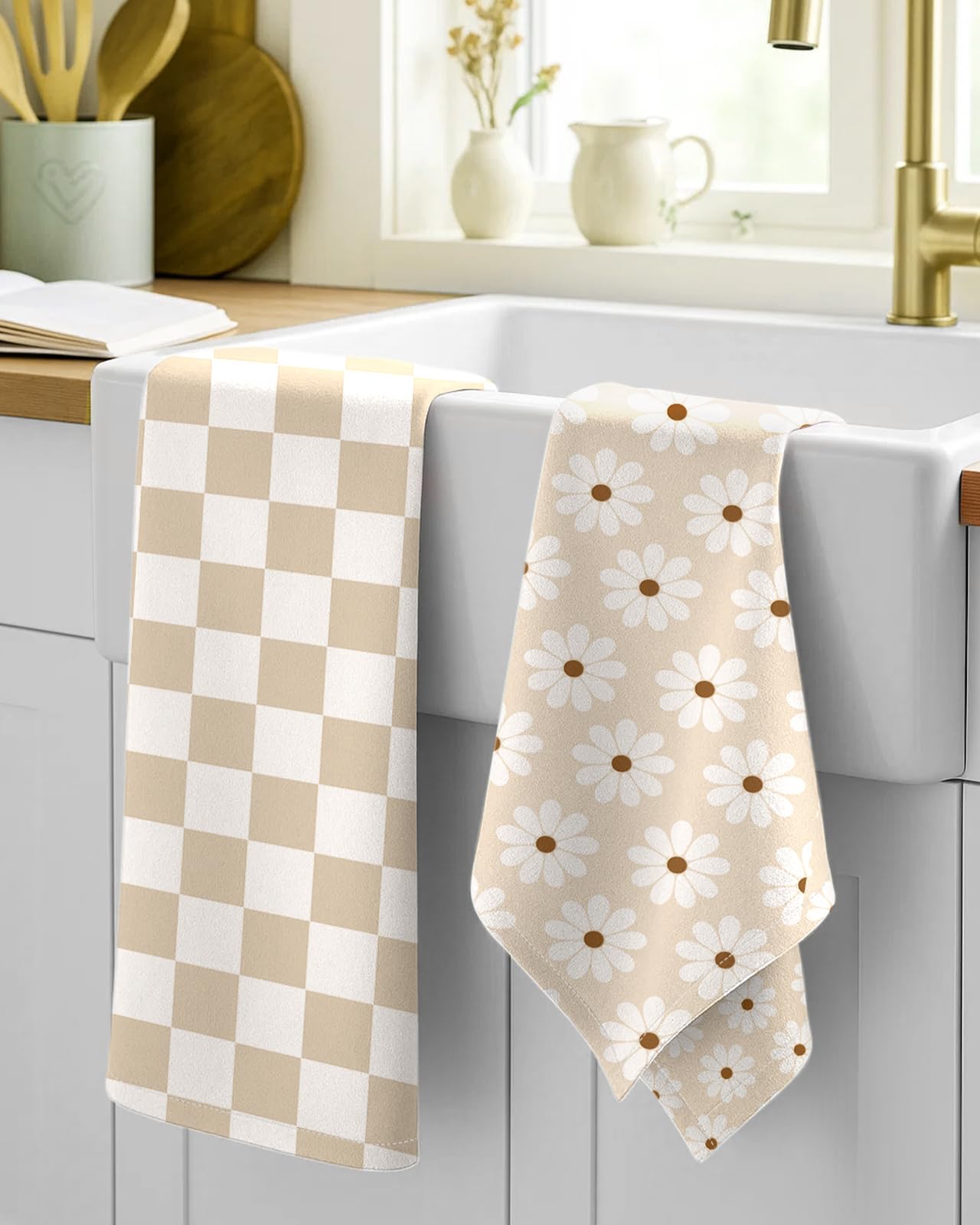 Miss Adola flour sack towel boho pattern ideal for wiping glassware and surfaces