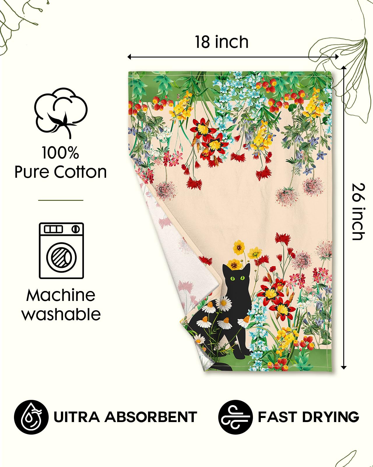 Miss Adola dish drying towel ideal for dishes and glassware cleanup.