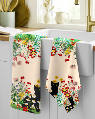Miss Adola towel featuring a hanging loop keeps towels within easy reach.