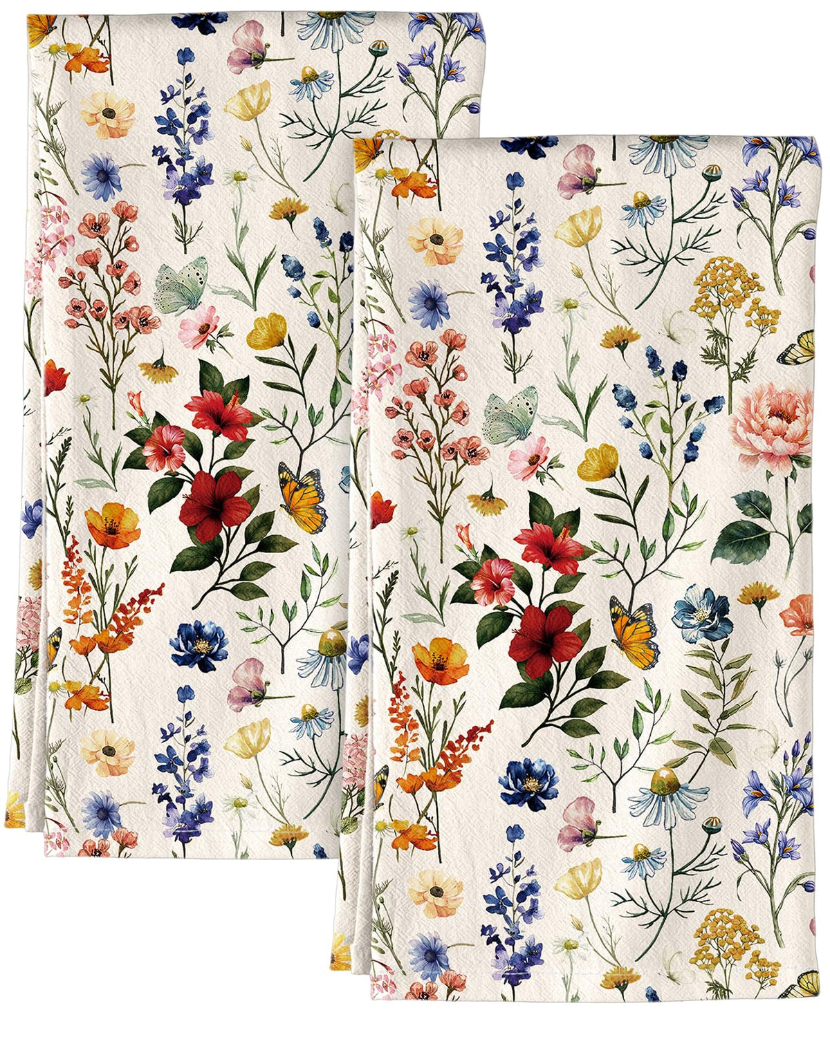 Miss Adola flour sack towel with spring pattern, absorbent for quick kitchen cleanups