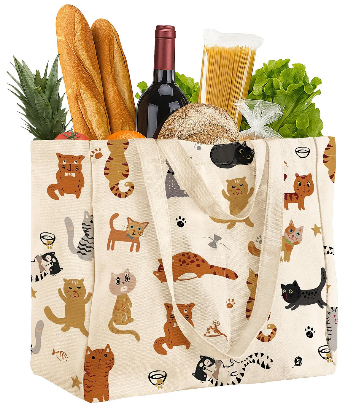 Miss Adola tote demonstrates extra-large capacity for groceries