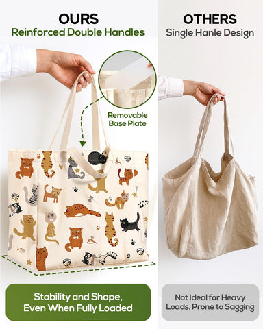 Miss Adola tote with removable bottom panel for stability