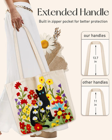 Miss Adola natural cotton canvas with texture detail for everyday carry.
