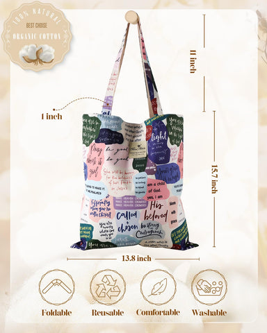 Miss Adola reusable tote in cotton canvas, ideal for groceries and errands.
