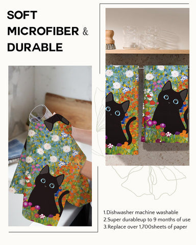 Miss Adola vintage design towel adds timeless style to the kitchen.