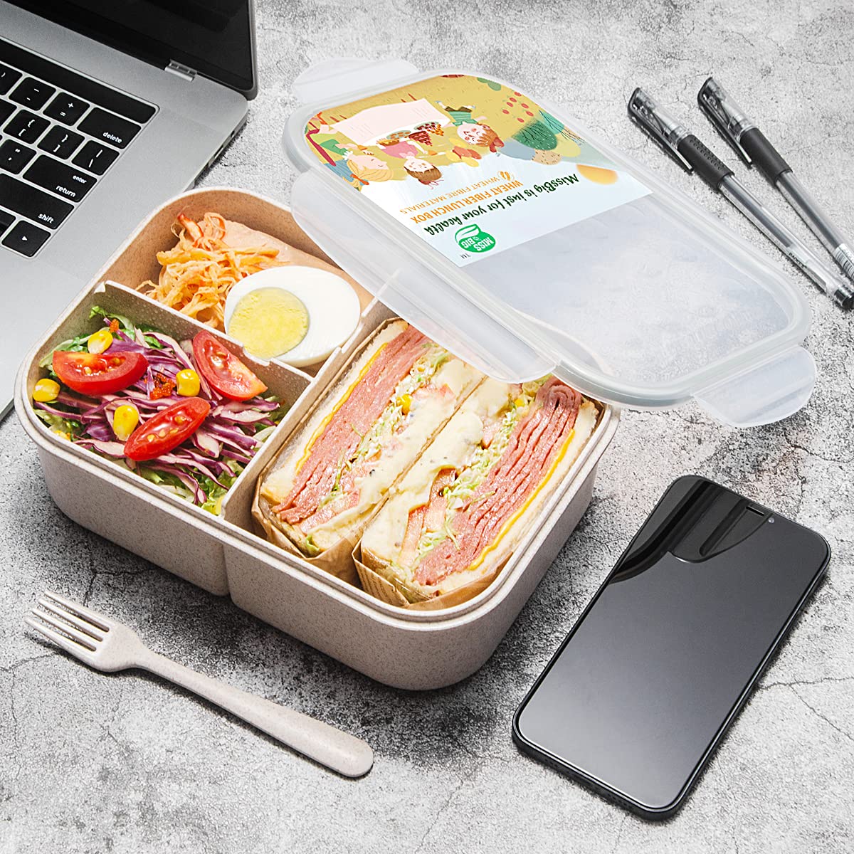 MISS BIG Bento Box dishwasher-safe for easy cleanup