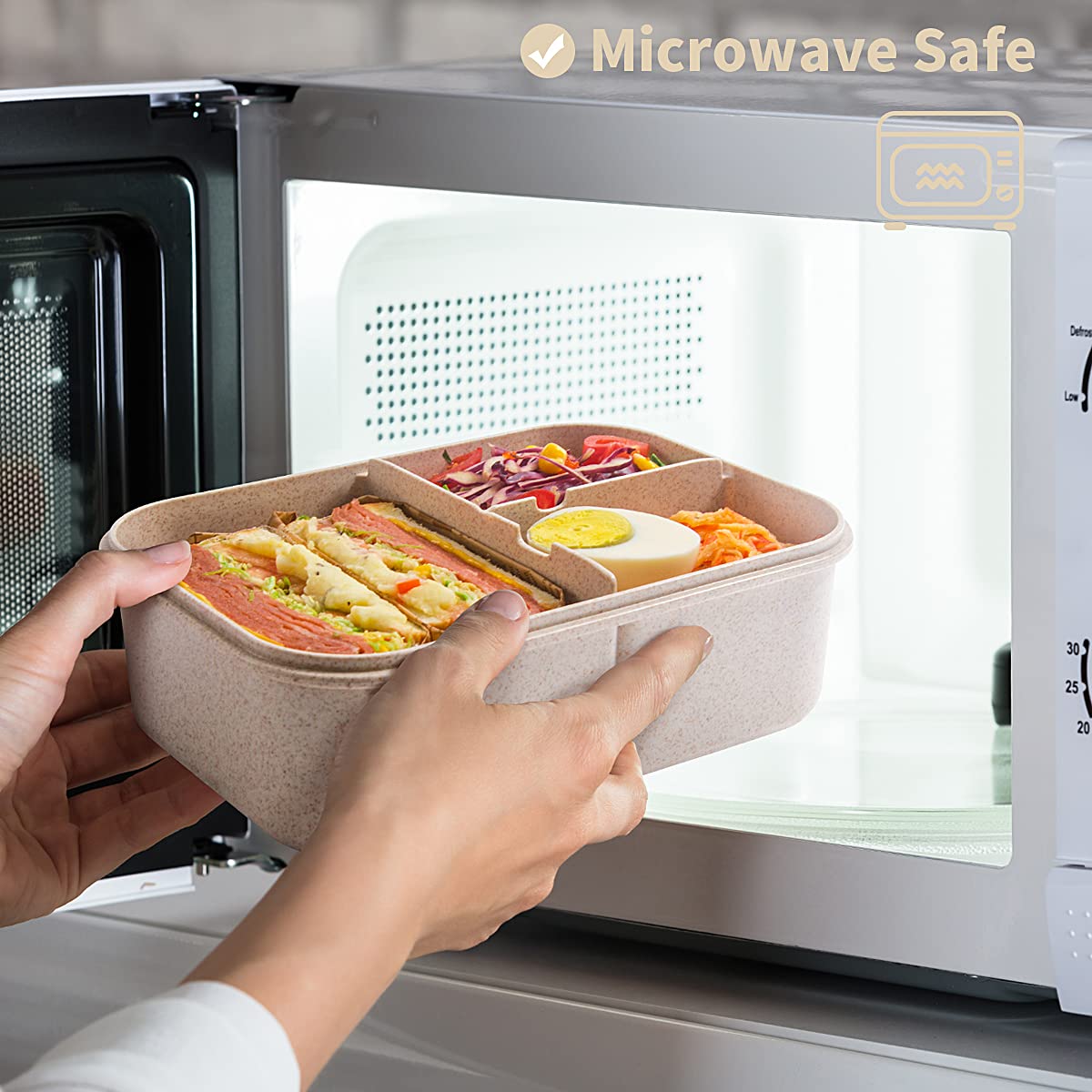 MISS BIG Bento Box wheat-fiber material for durable daily use