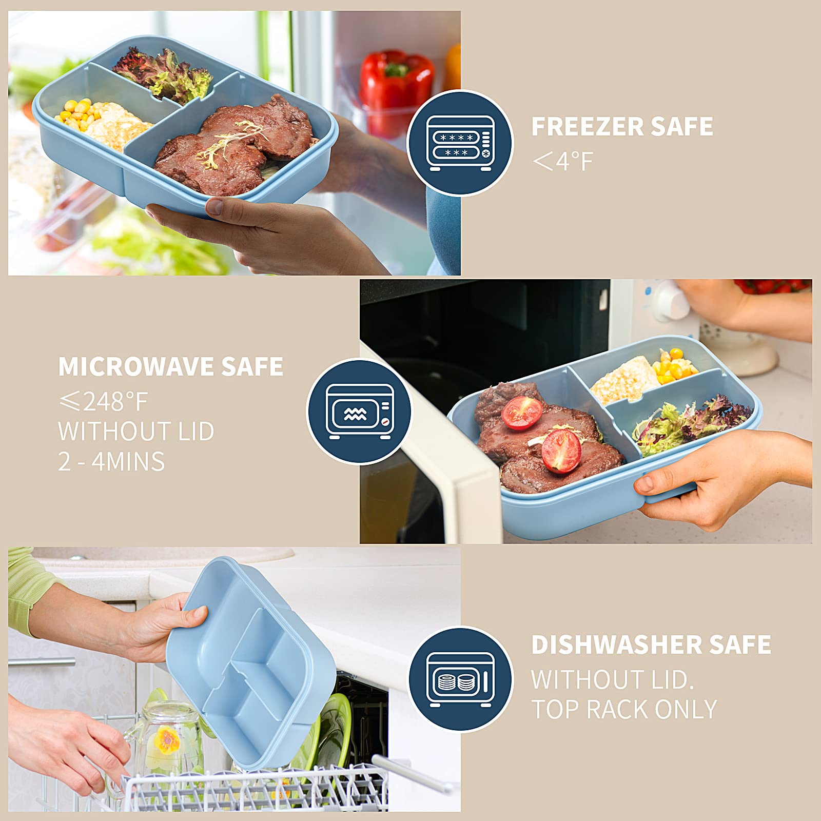 MISS BIG Bento Box is dishwasher safe for simple cleanup