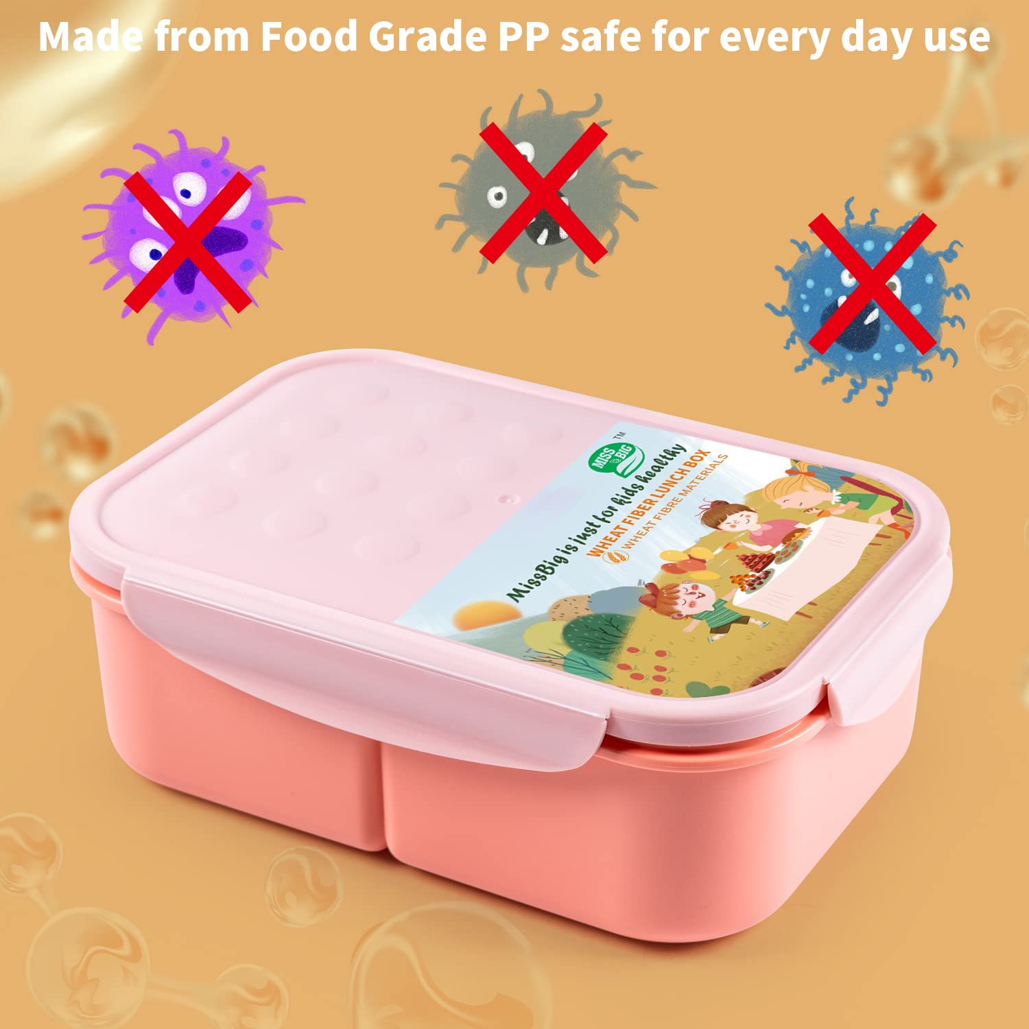 MISS BIG Bento Box is BPA-free and dye-free for daily use