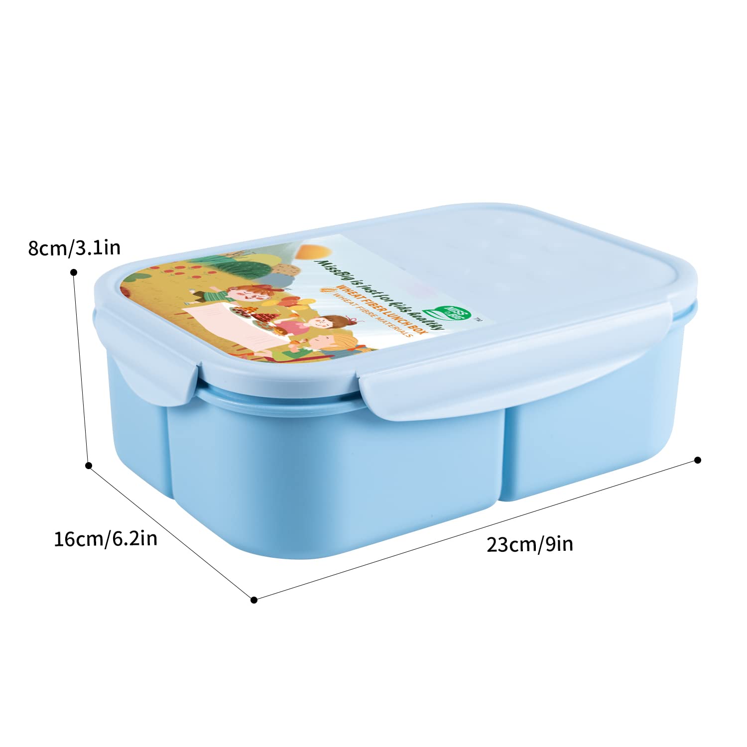 MISS BIG Bento Box is dishwasher safe for quick cleanup after meals.