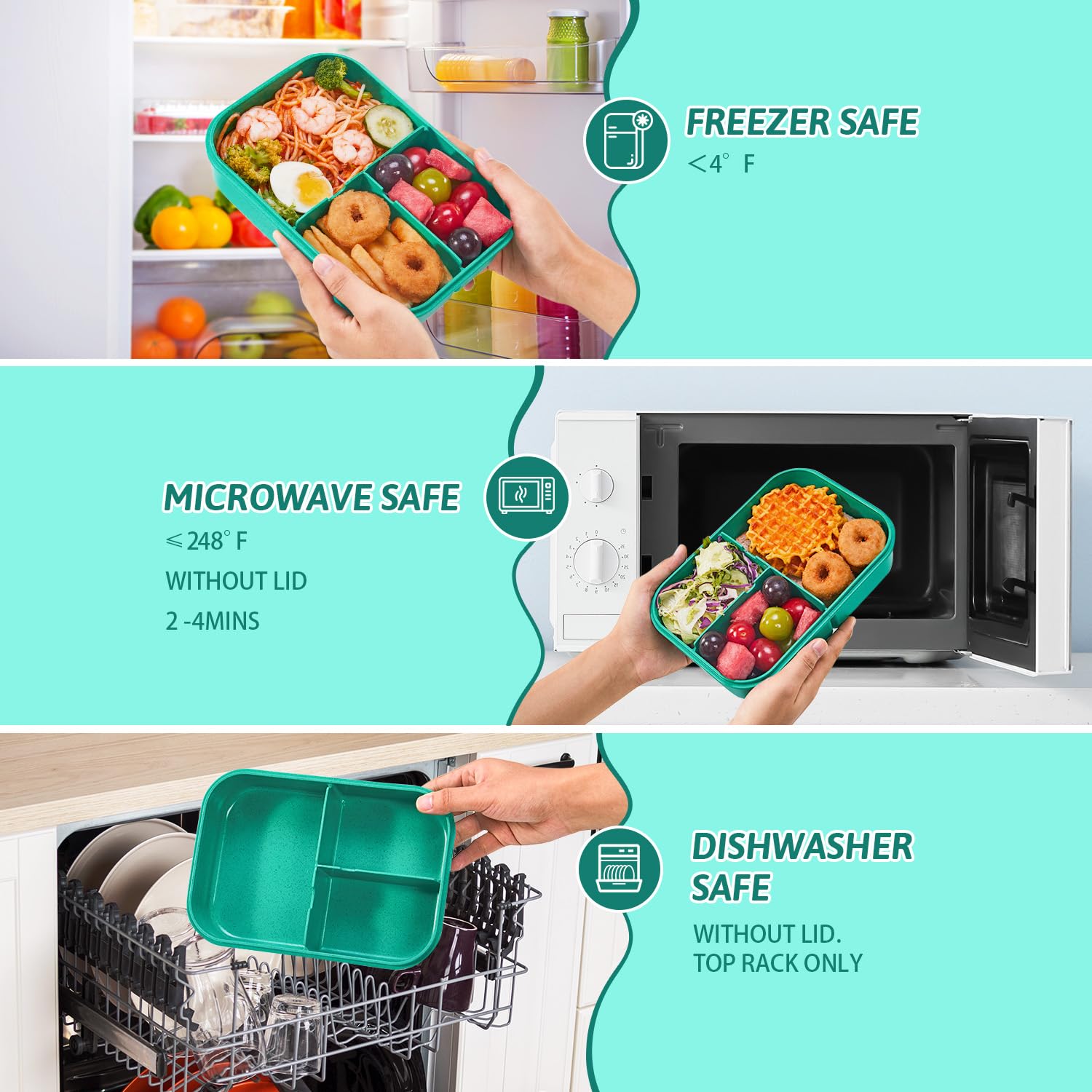 MISS BIG Bento Box Kids BPA-free and dye-free for safe daily use.