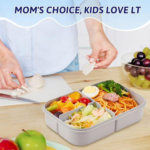 MISS BIG Bento Box for Kids leak-proof latch system keeps contents secure during transport.