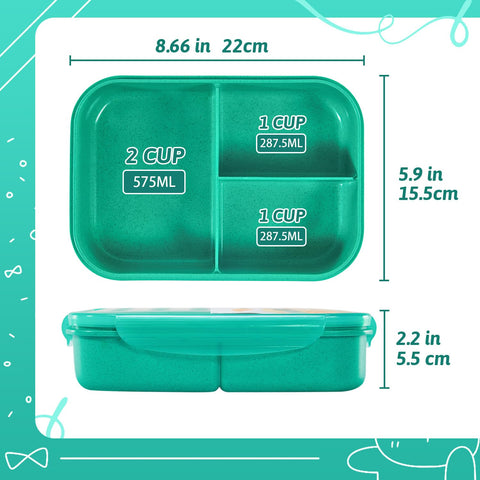 MISS BIG Bento Box Kids lightweight and portable for school bags.