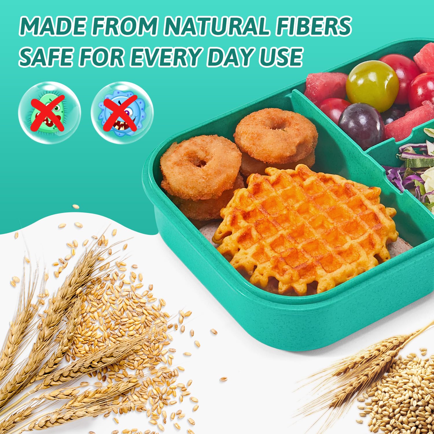 MISS BIG Bento Box Kids microwave and dishwasher safe.