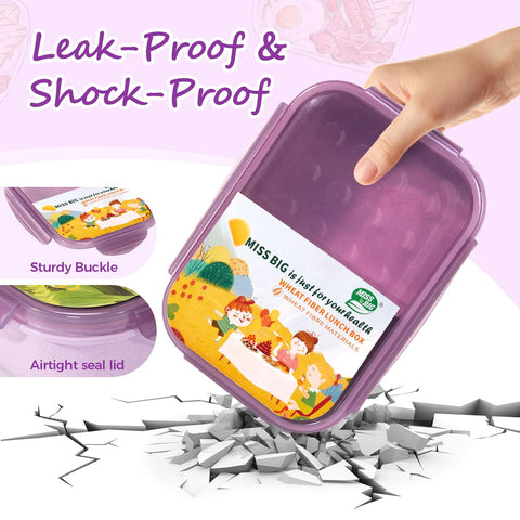 MISS BIG lunch box microwave-safe use with lid removed
