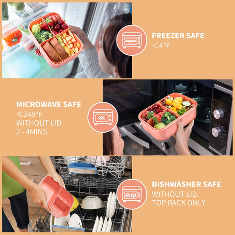 MISS BIG Bento Box is dishwasher-safe for easy cleanup after meals