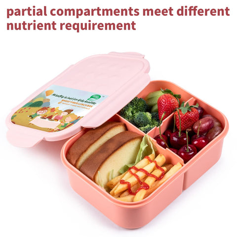 MISS BIG Bento Box with three compartments keeps foods organized for balanced meals