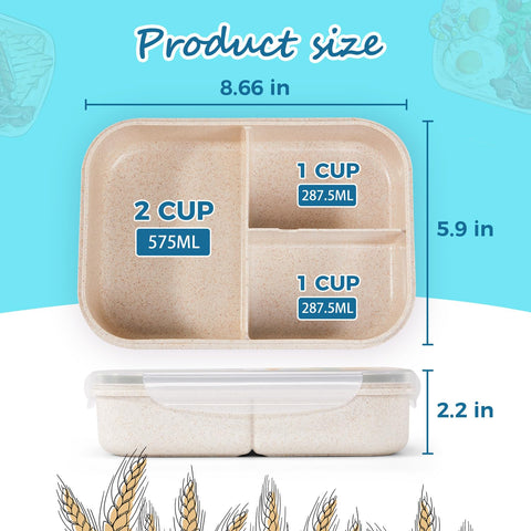 MISS BIG portable lunch box fits bags easily for lunches anywhere.