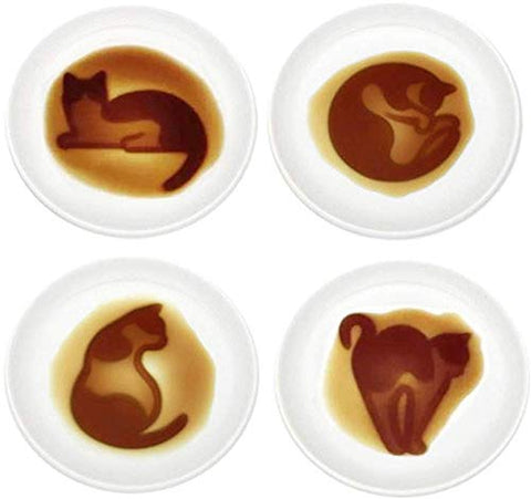 MISS TUTU cat relief dish set complements appetizers with elegance.