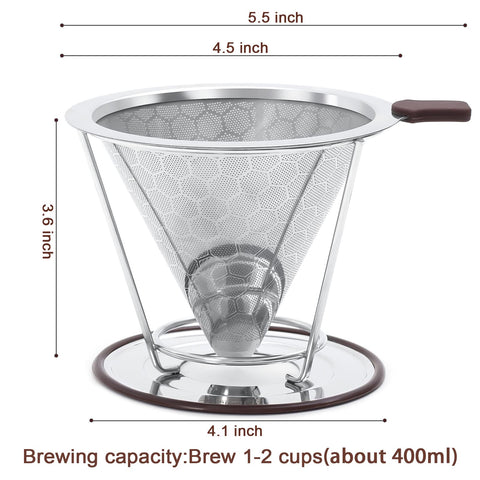MISETTO detachable stand fits most cups for versatile brewing.