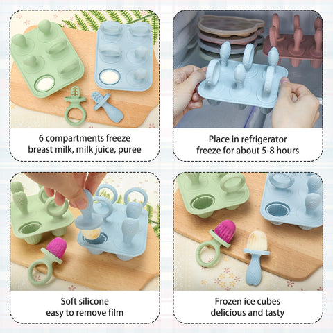 MISSLILI stackable design saves freezer space and speeds prep.