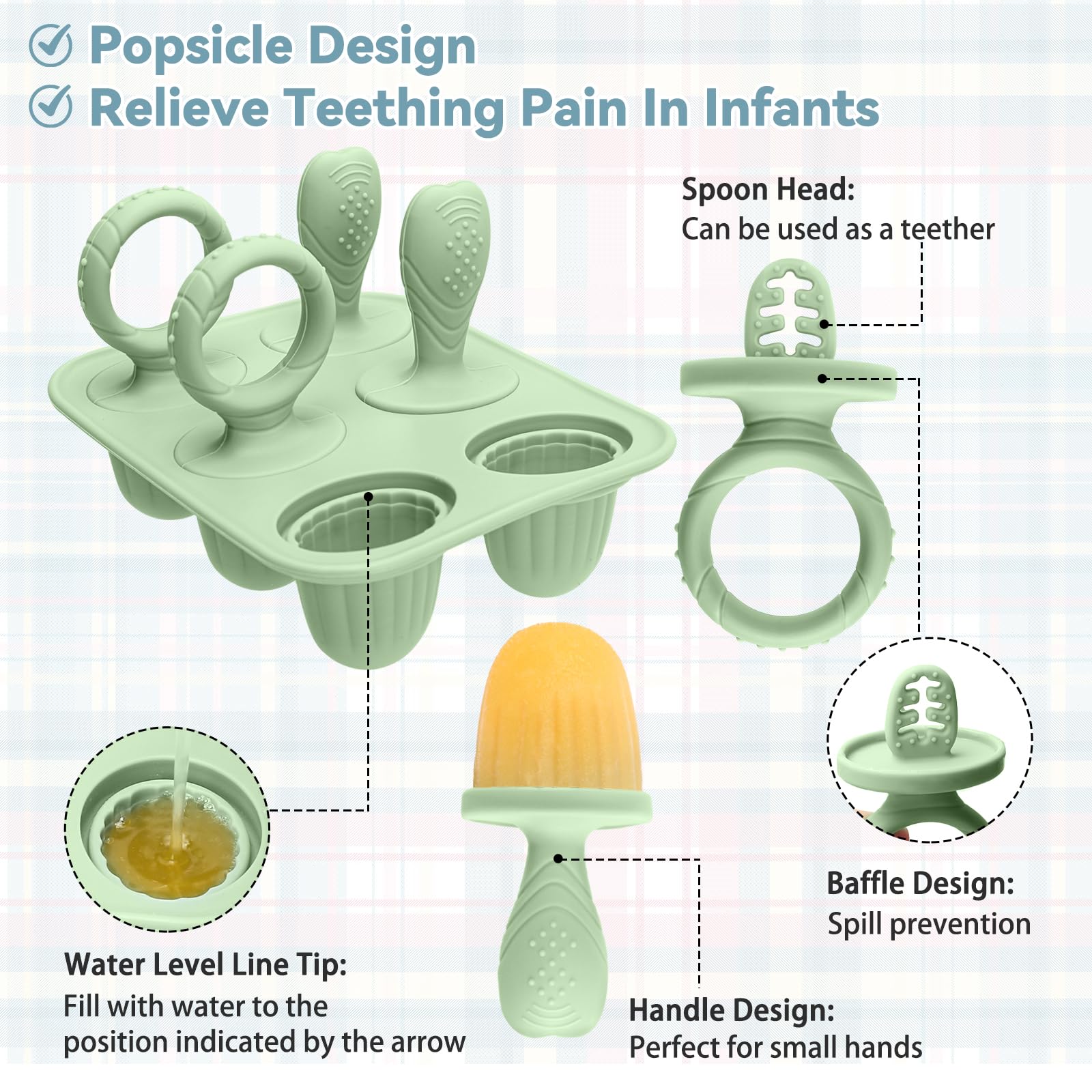 MISSLILI teething relief popsicles support soothing bites for little ones.
