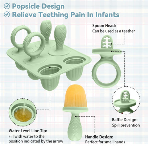 MISSLILI teething relief popsicles support soothing bites for little ones.