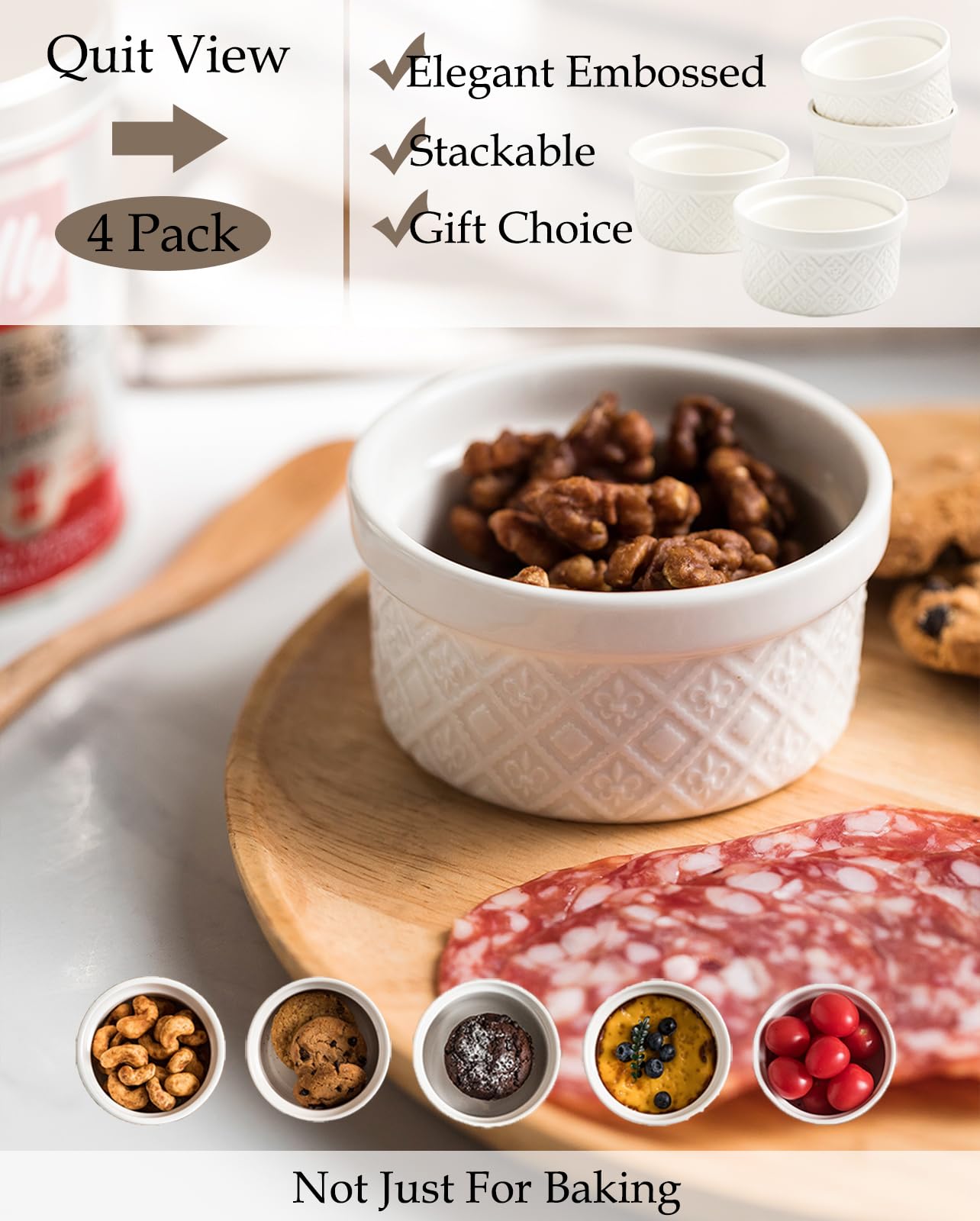 MISSYSSIM white porcelain ramekins complement any tabletop.