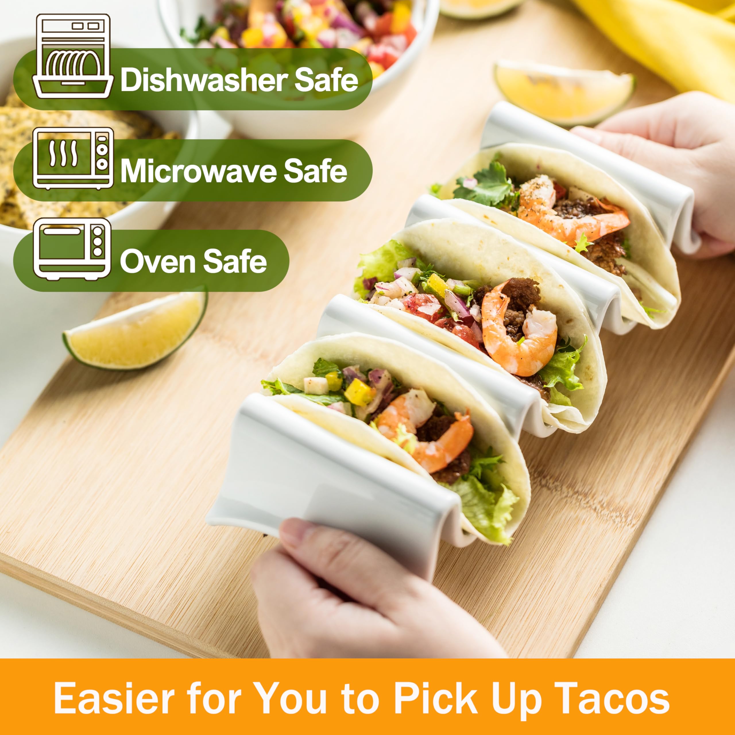 MISSYSSIM taco holders with handles provide easy, stylish serving.