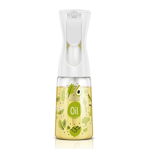 Mistifi Oliver Oil Sprayer 6oz bottle on counter for controlled oil mist.