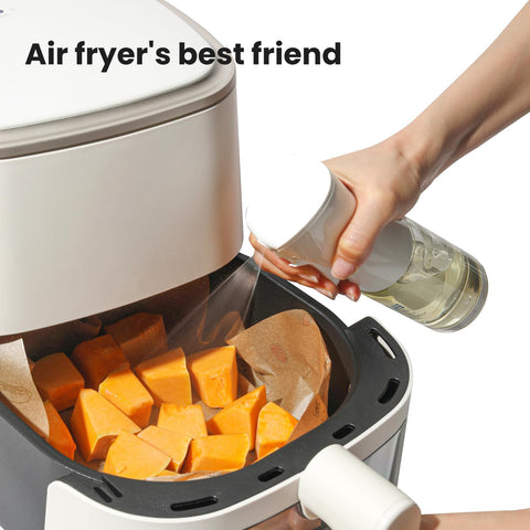 Refillable non-aerosol design supports eco-friendly, economical cooking.