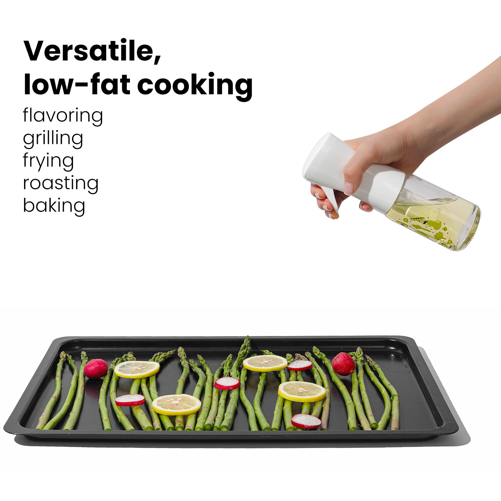 Ergonomic lever design of Mistifi Oliver Sprayer for comfortable, fatigue-free cooking.