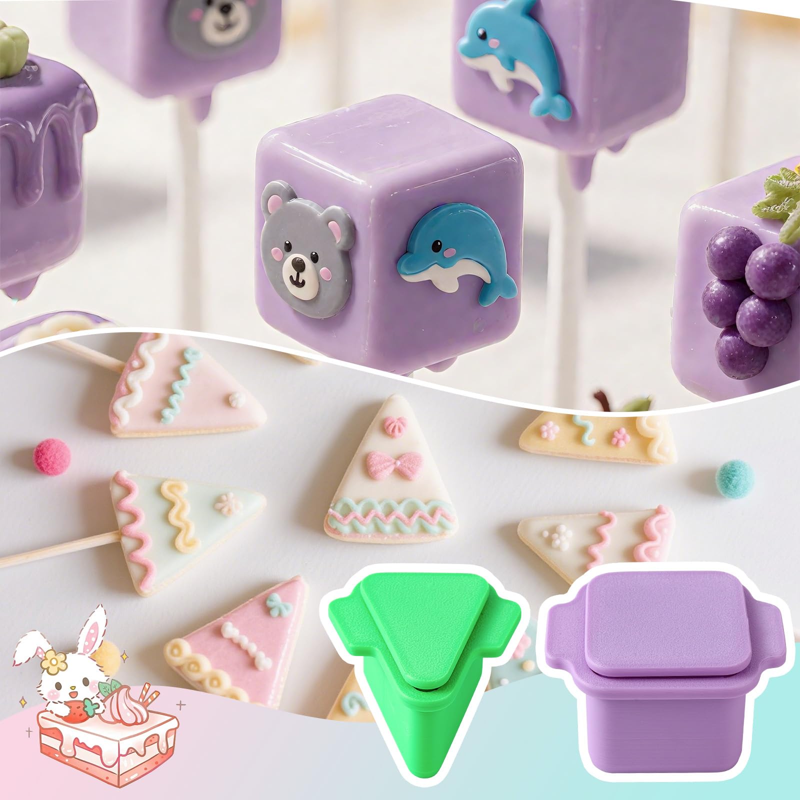 MITCHENIFY 3D-printed cake pop molds in BPA-free PLA for durable pops