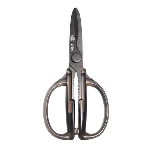 MITSUMOTO SAKARI heavy duty scissors blade closeup showing sharp edge and durability