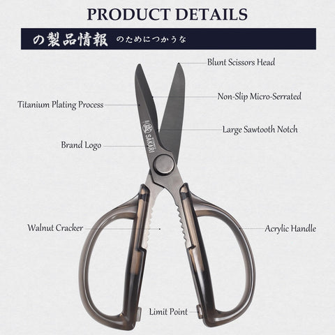 MITSUMOTO SAKARI heavy duty scissors blade construction highlights strength and precision